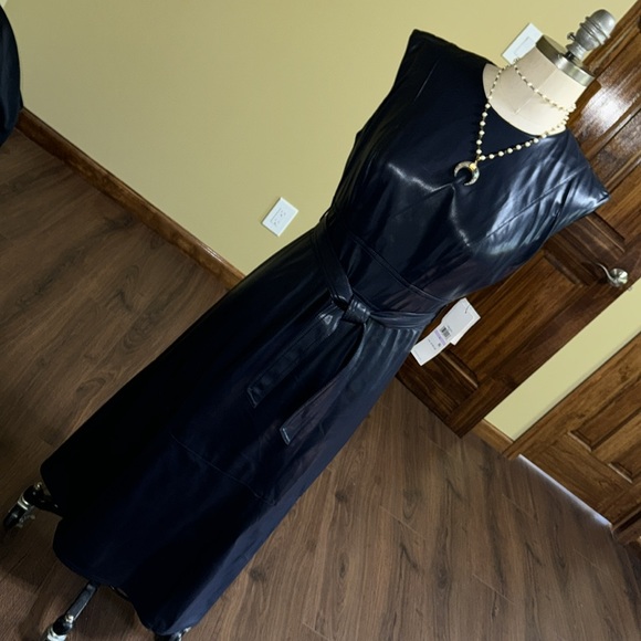 Calvin Klein faux leather Dress 0795 - Picture 2 of 7